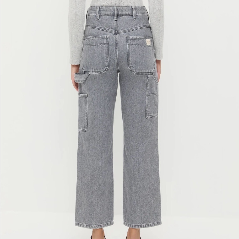 Loeffler Randall Gray Straight-Leg Carpenter Jeans